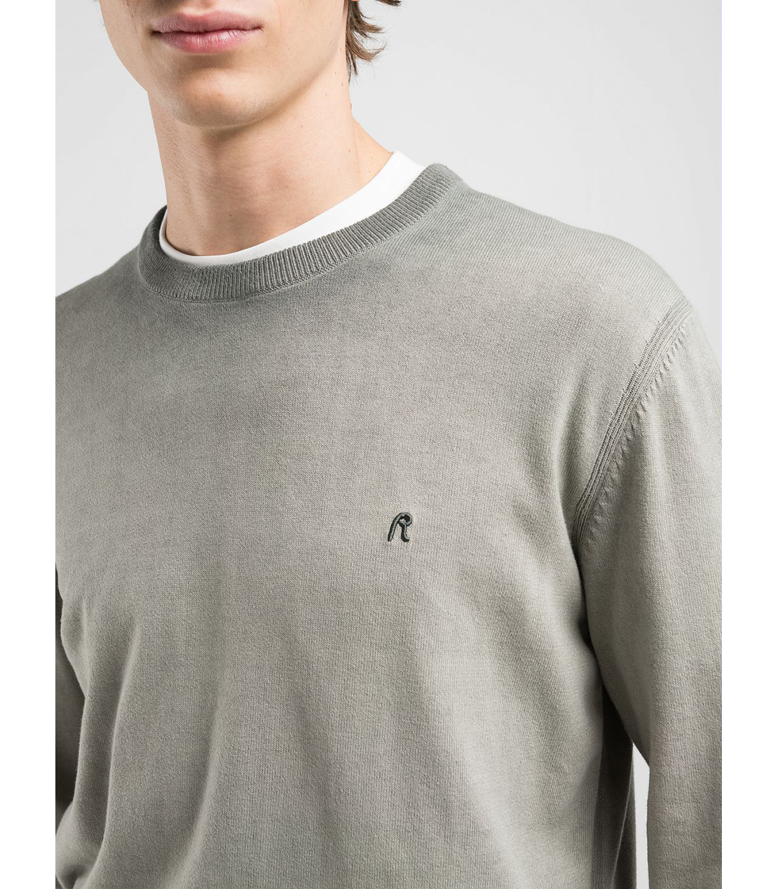 オンブレ ソフトコットンニット 詳細画像 オリーブ 5